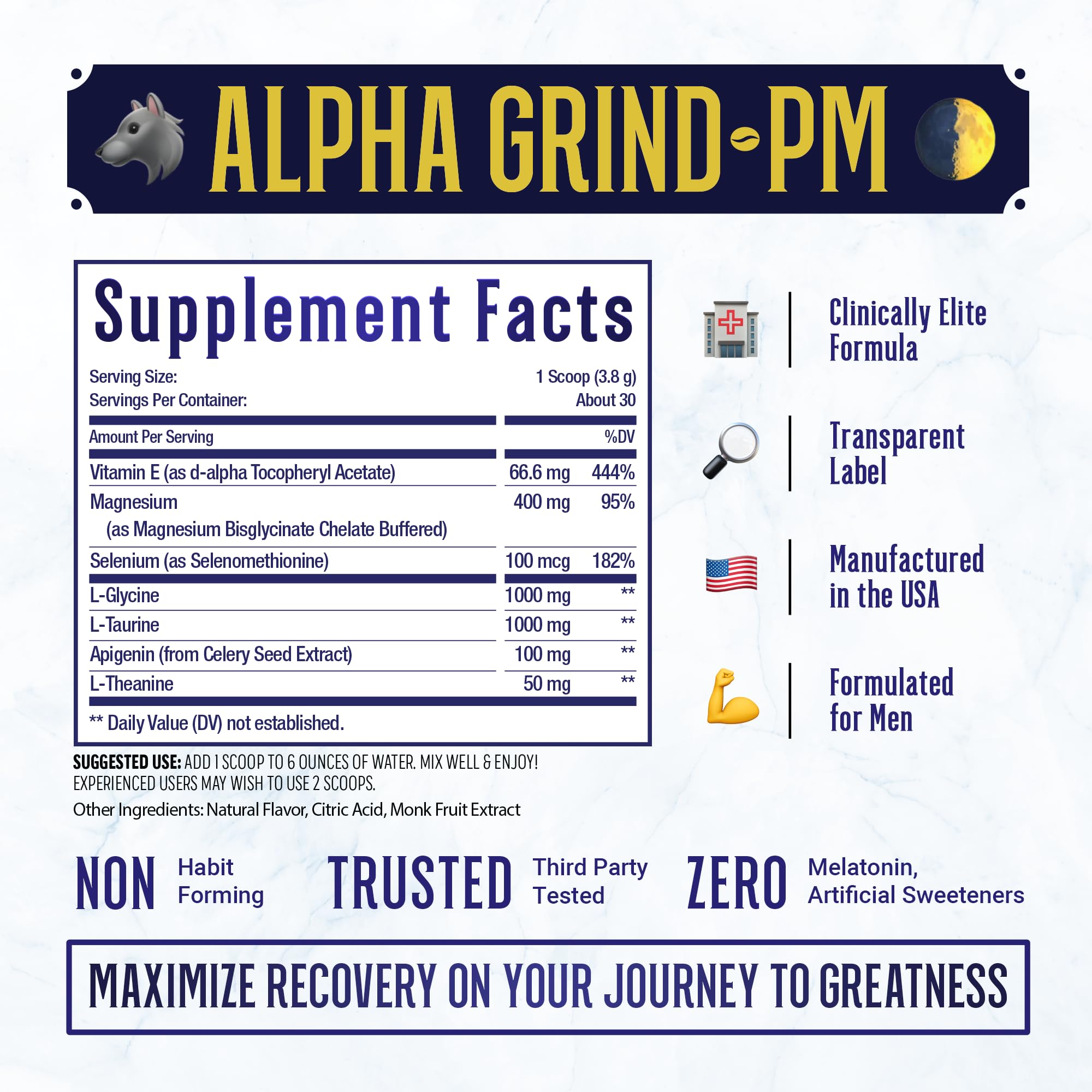 Advanced Sleep Supplement for Men, Nootropic Night Time Burner & Anabolic Recovery